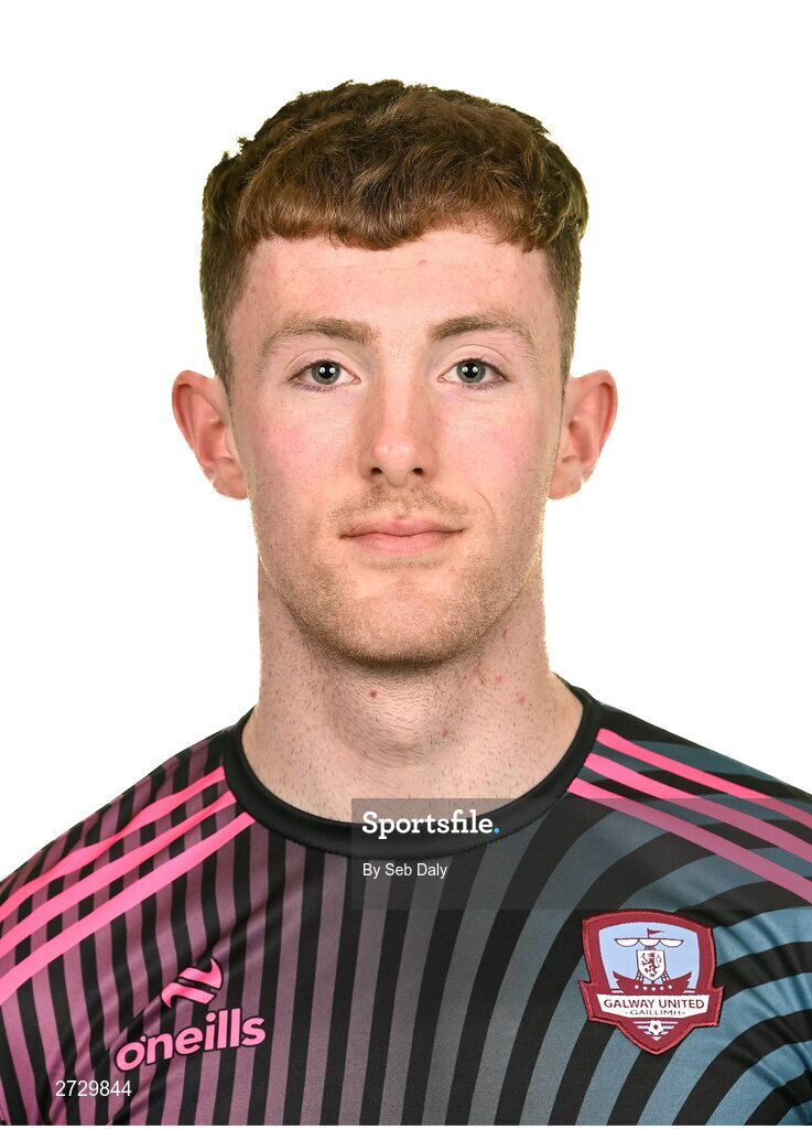 9 February 2024; Arron Curtis during a Galway United FC squad portraits session at The Galmont Hotel in Galway. Photo by Seb Daly/Sportsfile