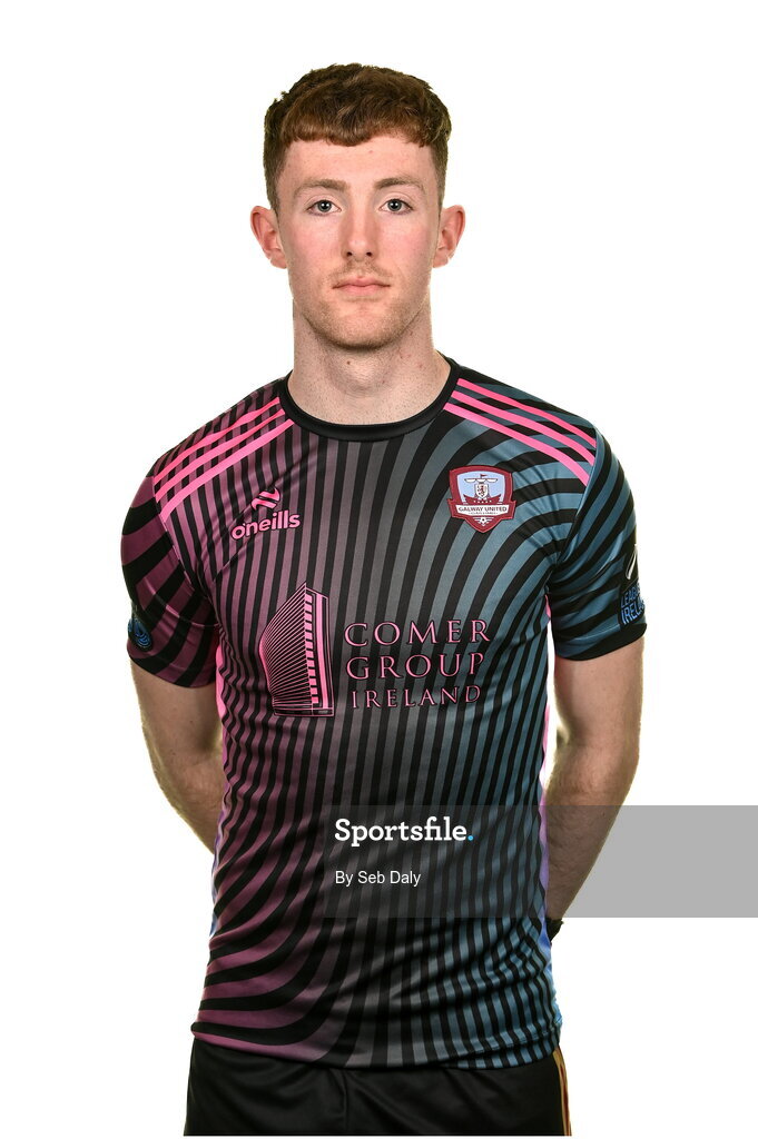 9 February 2024; Arron Curtis during a Galway United FC squad portraits session at The Galmont Hotel in Galway. Photo by Seb Daly/Sportsfile