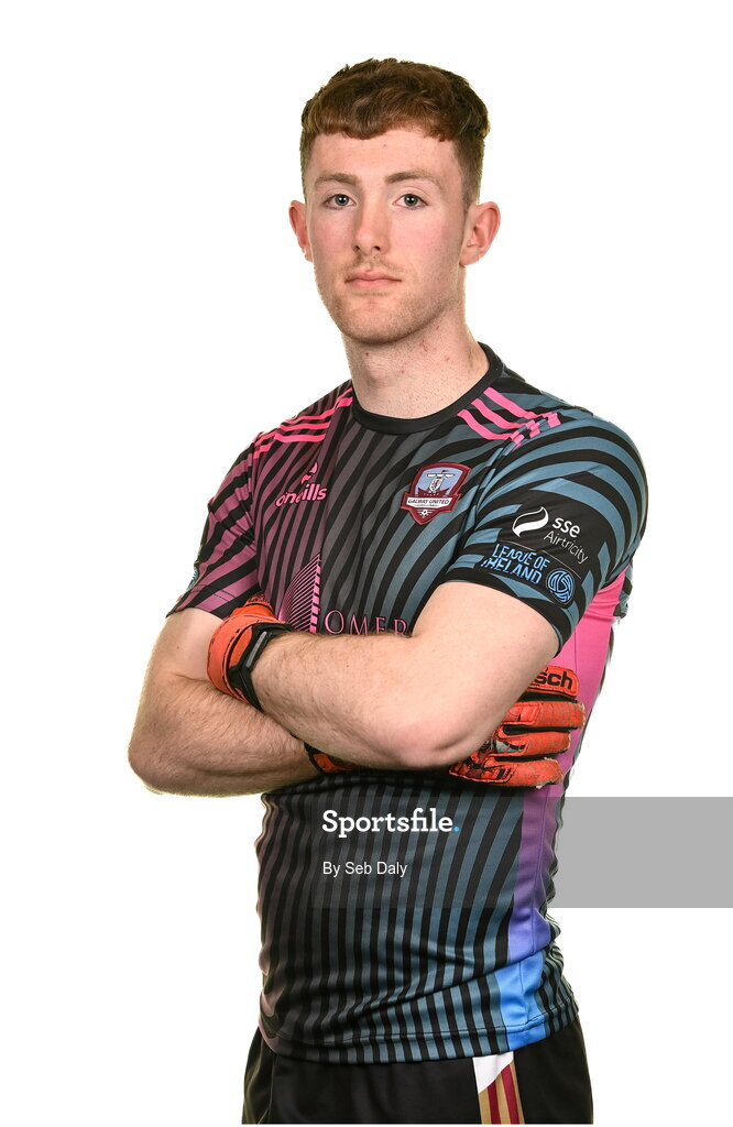 9 February 2024; Arron Curtis during a Galway United FC squad portraits session at The Galmont Hotel in Galway. Photo by Seb Daly/Sportsfile