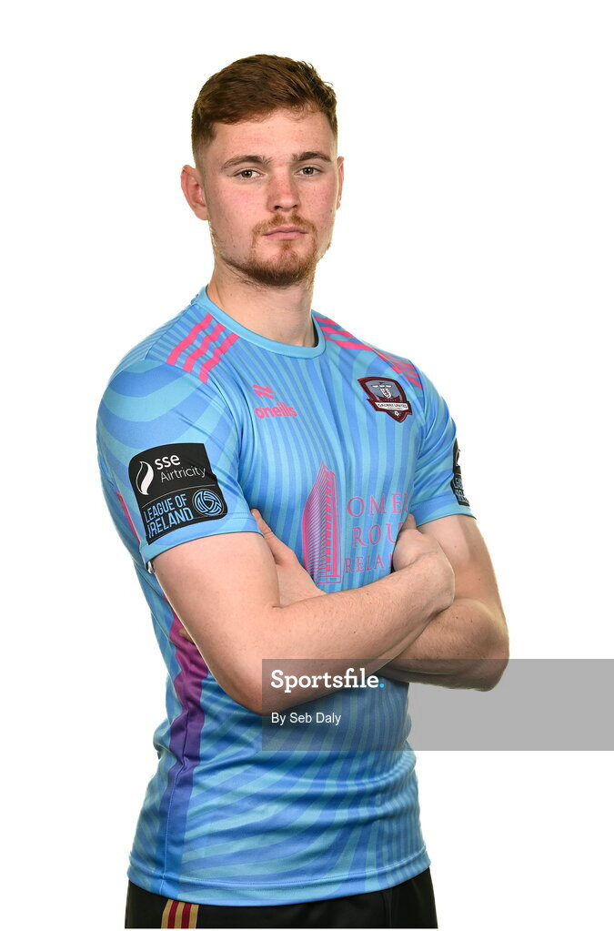 9 February 2024; Joe Wright during a Galway United FC squad portraits session at The Galmont Hotel in Galway. Photo by Seb Daly/Sportsfile