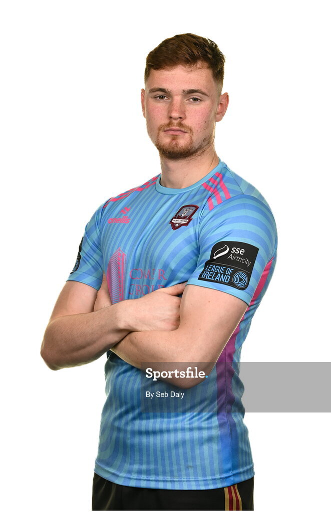 9 February 2024; Joe Wright during a Galway United FC squad portraits session at The Galmont Hotel in Galway. Photo by Seb Daly/Sportsfile