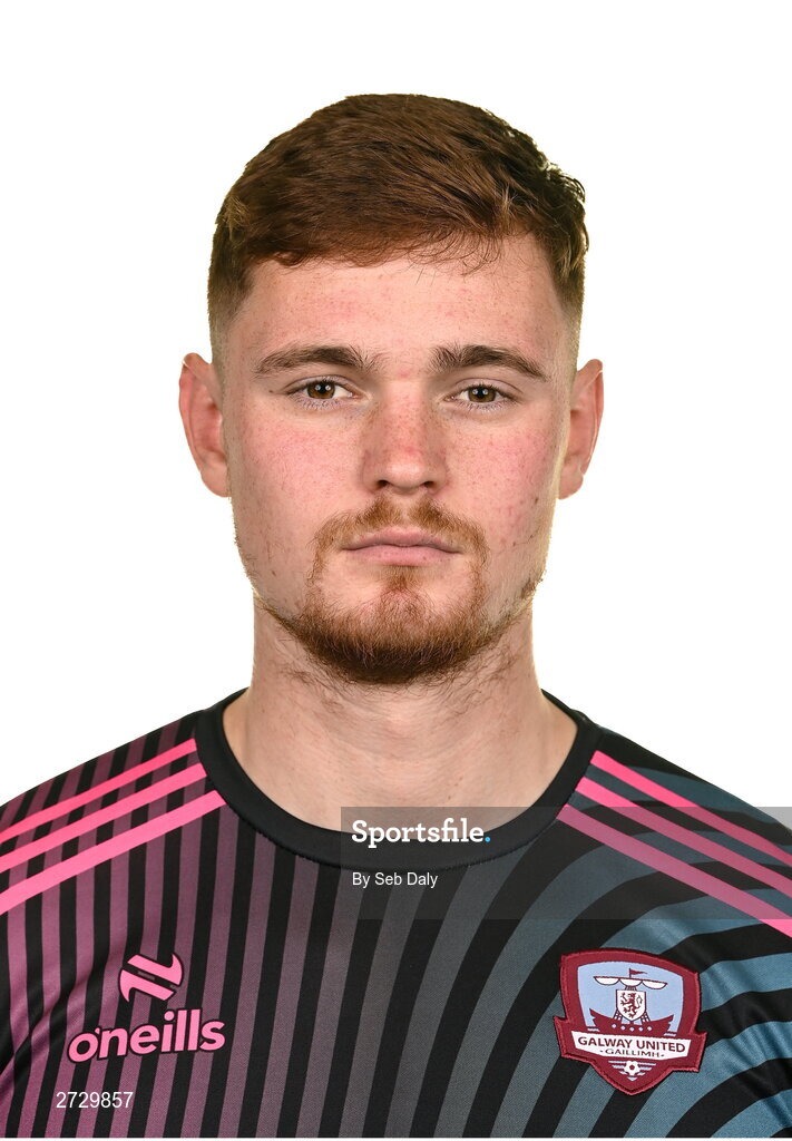 9 February 2024; Joe Wright during a Galway United FC squad portraits session at The Galmont Hotel in Galway. Photo by Seb Daly/Sportsfile
