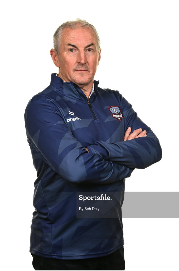 9 February 2024; Manager John Caulfield during a Galway United FC squad portraits session at The Galmont Hotel in Galway. Photo by Seb Daly/Sportsfile