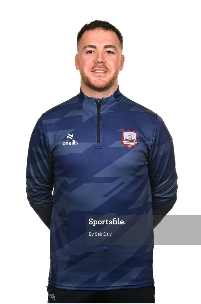 9 February 2024; Athletic therapist Richard Grier during a Galway United FC squad portraits session at The Galmont Hotel in Galway. Photo by Seb Daly/Sportsfile