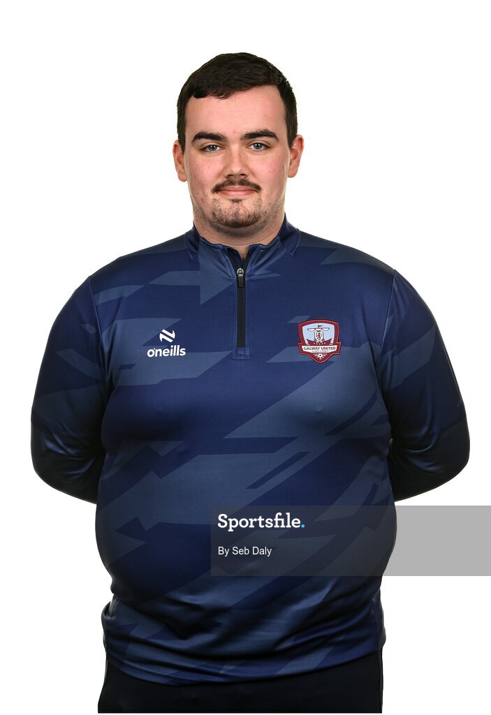 9 February 2024; Assistant athletic therapist Anthony Curran during a Galway United FC squad portraits session at The Galmont Hotel in Galway. Photo by Seb Daly/Sportsfile
