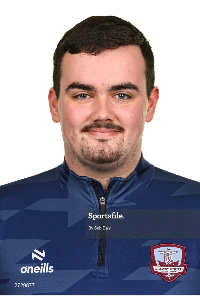 9 February 2024; Assistant athletic therapist Anthony Curran during a Galway United FC squad portraits session at The Galmont Hotel in Galway. Photo by Seb Daly/Sportsfile
