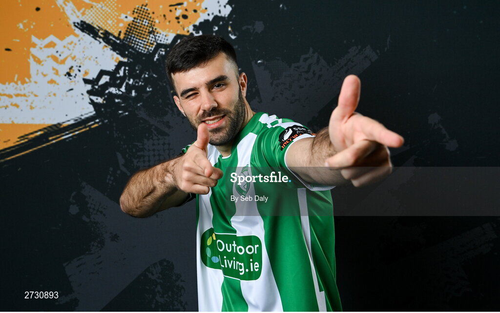 10 February 2024; Guillermo Almirall during a Bray Wanderers FC squad portraits session at the Carlisle Grounds in Bray, Wicklow. Photo by Seb Daly/Sportsfile