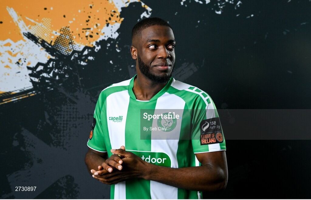 10 February 2024; Cole Omorehiomwan during a Bray Wanderers FC squad portraits session at the Carlisle Grounds in Bray, Wicklow. Photo by Seb Daly/Sportsfile