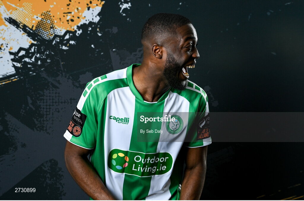 10 February 2024; Cole Omorehiomwan during a Bray Wanderers FC squad portraits session at the Carlisle Grounds in Bray, Wicklow. Photo by Seb Daly/Sportsfile