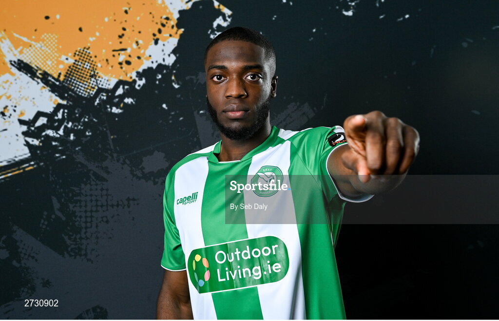 10 February 2024; Cole Omorehiomwan during a Bray Wanderers FC squad portraits session at the Carlisle Grounds in Bray, Wicklow. Photo by Seb Daly/Sportsfile