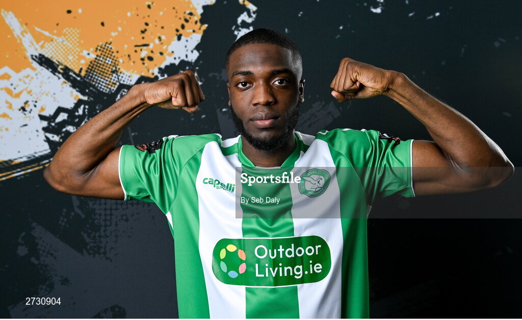 10 February 2024; Cole Omorehiomwan during a Bray Wanderers FC squad portraits session at the Carlisle Grounds in Bray, Wicklow. Photo by Seb Daly/Sportsfile