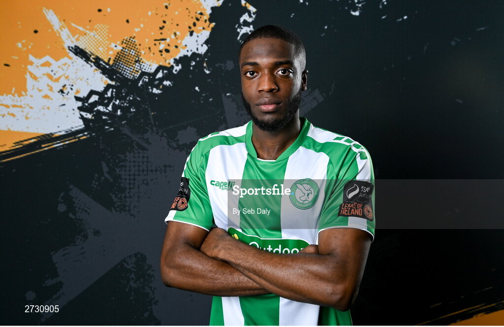 10 February 2024; Cole Omorehiomwan during a Bray Wanderers FC squad portraits session at the Carlisle Grounds in Bray, Wicklow. Photo by Seb Daly/Sportsfile