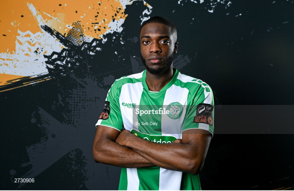 10 February 2024; Cole Omorehiomwan during a Bray Wanderers FC squad portraits session at the Carlisle Grounds in Bray, Wicklow. Photo by Seb Daly/Sportsfile