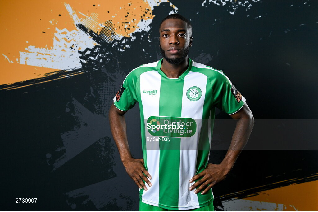 10 February 2024; Cole Omorehiomwan during a Bray Wanderers FC squad portraits session at the Carlisle Grounds in Bray, Wicklow. Photo by Seb Daly/Sportsfile