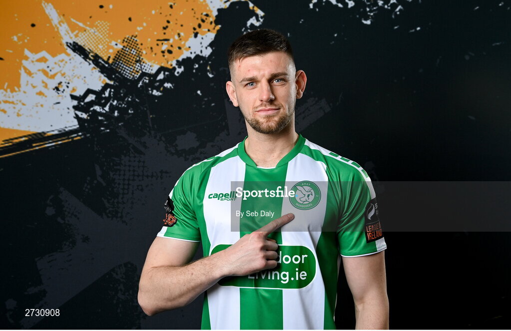 10 February 2024; Kilian Cantwell during a Bray Wanderers FC squad portraits session at the Carlisle Grounds in Bray, Wicklow. Photo by Seb Daly/Sportsfile