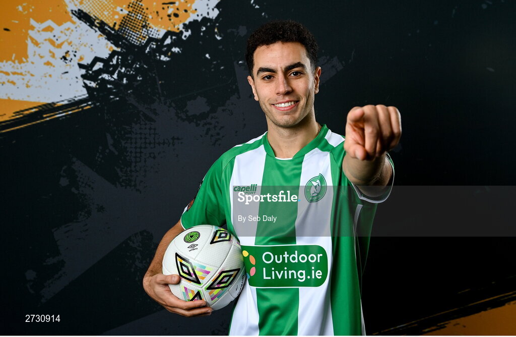 10 February 2024; Evan Osam during a Bray Wanderers FC squad portraits session at the Carlisle Grounds in Bray, Wicklow. Photo by Seb Daly/Sportsfile