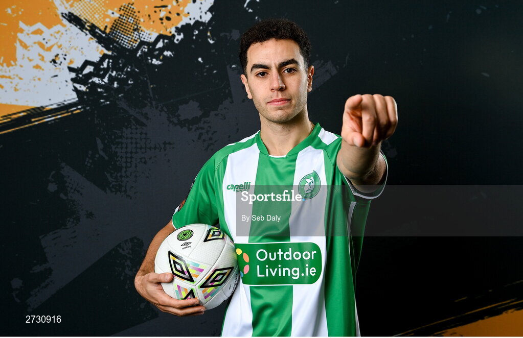 10 February 2024; Evan Osam during a Bray Wanderers FC squad portraits session at the Carlisle Grounds in Bray, Wicklow. Photo by Seb Daly/Sportsfile