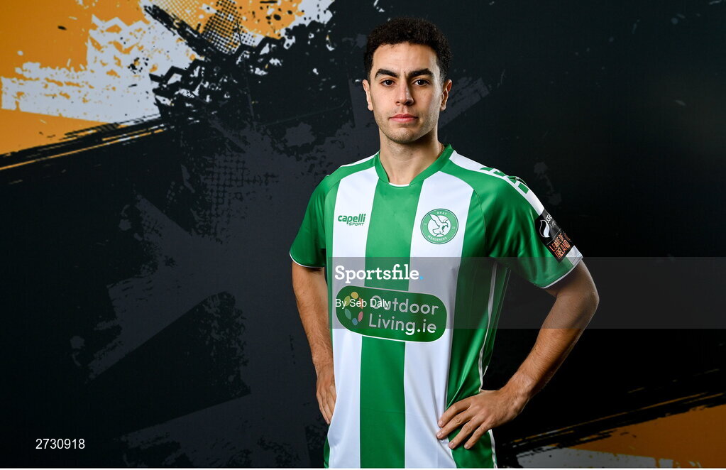 10 February 2024; Evan Osam during a Bray Wanderers FC squad portraits session at the Carlisle Grounds in Bray, Wicklow. Photo by Seb Daly/Sportsfile