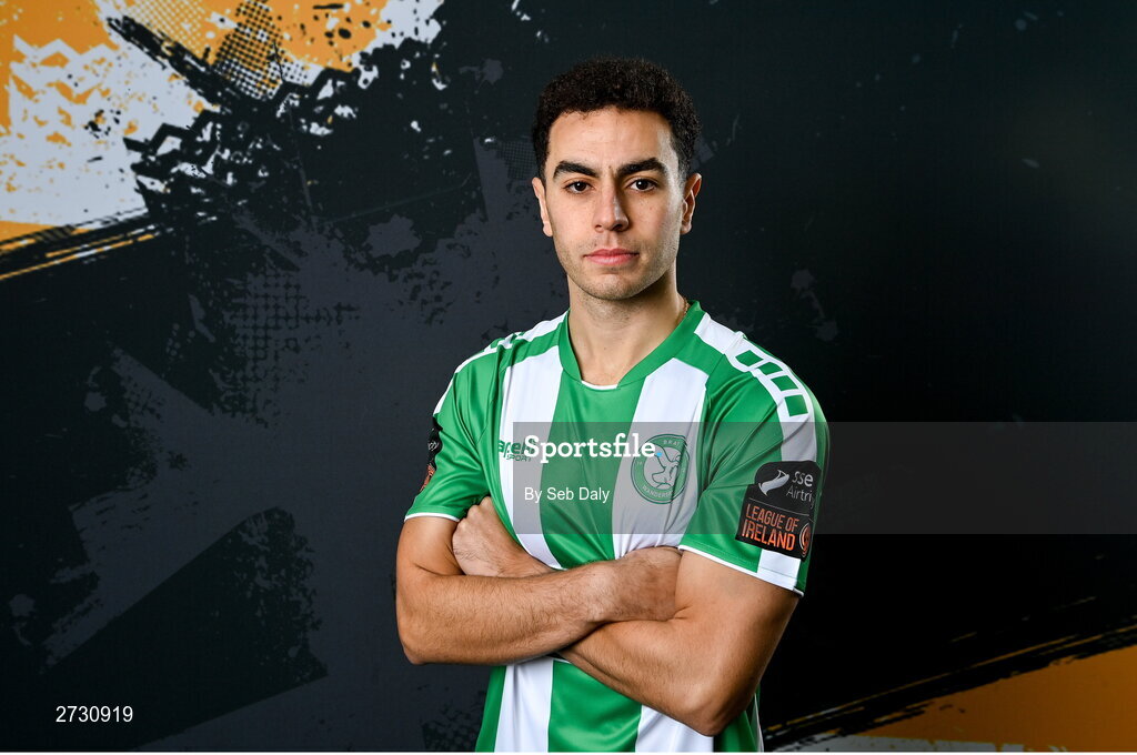 10 February 2024; Evan Osam during a Bray Wanderers FC squad portraits session at the Carlisle Grounds in Bray, Wicklow. Photo by Seb Daly/Sportsfile