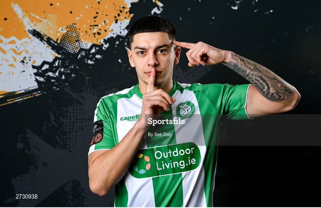 10 February 2024; Cristian Magerusan during a Bray Wanderers FC squad portraits session at the Carlisle Grounds in Bray, Wicklow. Photo by Seb Daly/Sportsfile