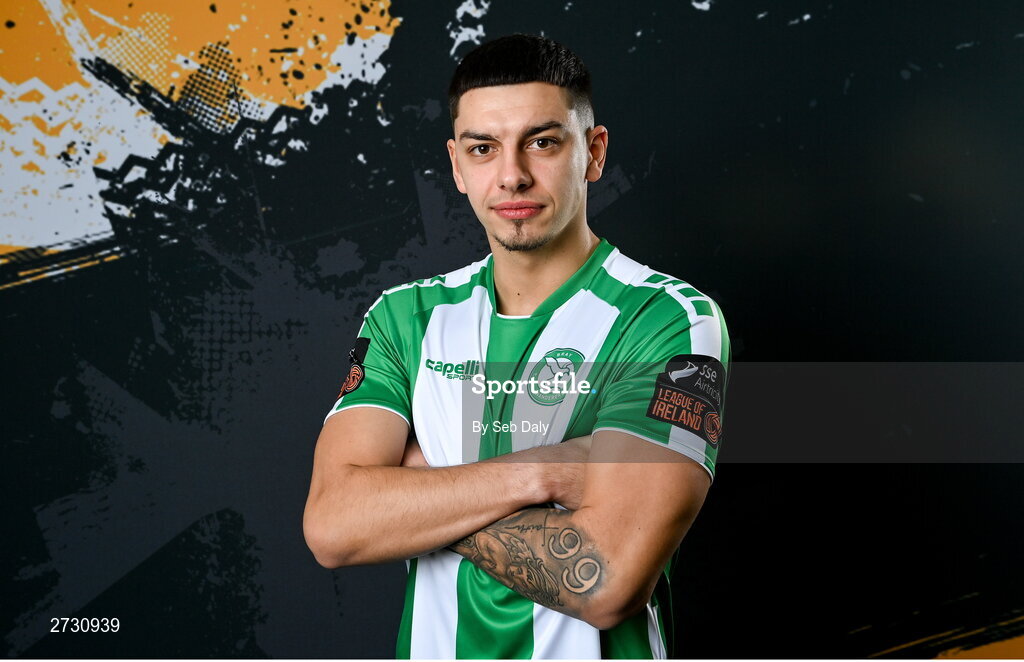 10 February 2024; Cristian Magerusan during a Bray Wanderers FC squad portraits session at the Carlisle Grounds in Bray, Wicklow. Photo by Seb Daly/Sportsfile