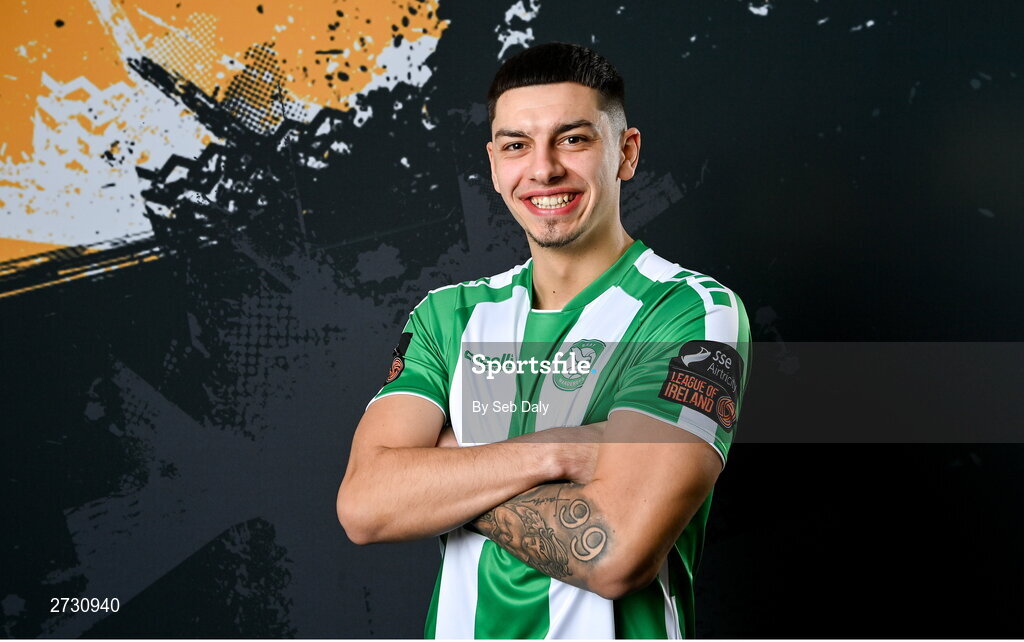 10 February 2024; Cristian Magerusan during a Bray Wanderers FC squad portraits session at the Carlisle Grounds in Bray, Wicklow. Photo by Seb Daly/Sportsfile