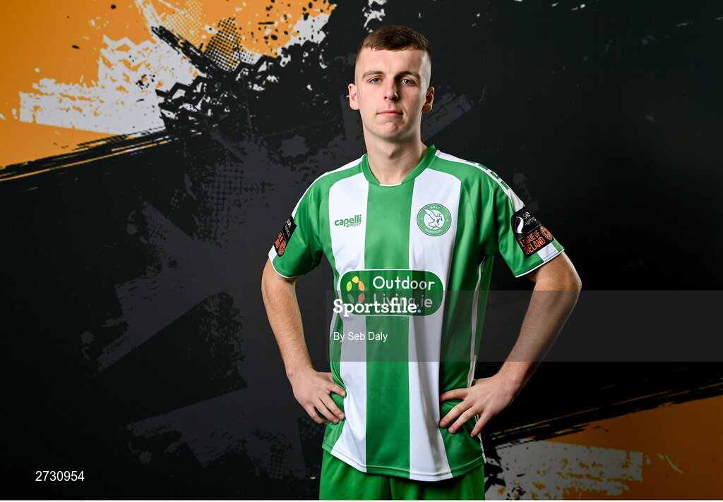 10 February 2024; Thomas Morgan during a Bray Wanderers FC squad portraits session at the Carlisle Grounds in Bray, Wicklow. Photo by Seb Daly/Sportsfile