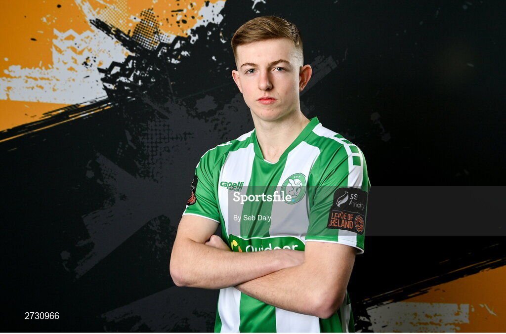 10 February 2024; Zach Nolan during a Bray Wanderers FC squad portraits session at the Carlisle Grounds in Bray, Wicklow. Photo by Seb Daly/Sportsfile