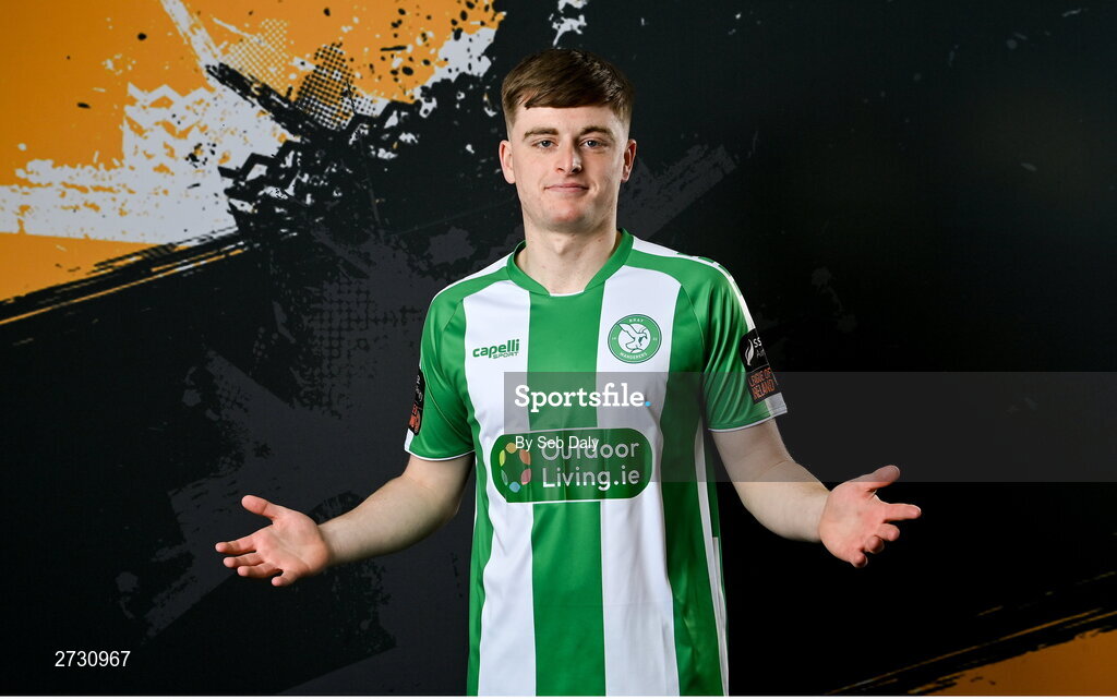 10 February 2024; Jamie Duggan during a Bray Wanderers FC squad portraits session at the Carlisle Grounds in Bray, Wicklow. Photo by Seb Daly/Sportsfile
