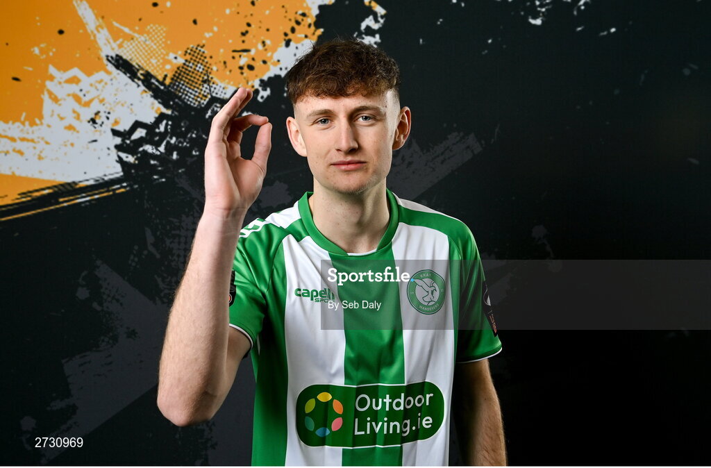 10 February 2024; Freddie Turley during a Bray Wanderers FC squad portraits session at the Carlisle Grounds in Bray, Wicklow. Photo by Seb Daly/Sportsfile