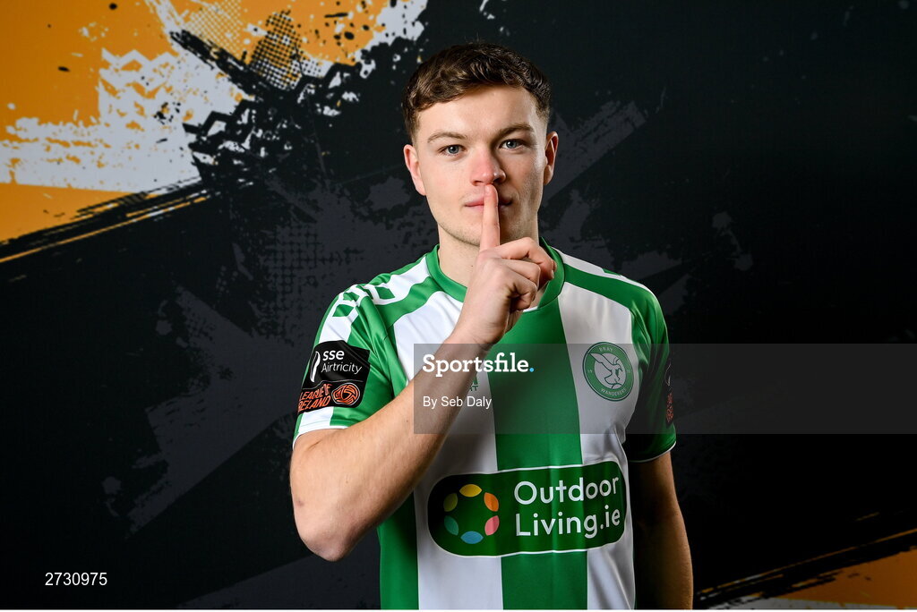 10 February 2024; Callum Thompson during a Bray Wanderers FC squad portraits session at the Carlisle Grounds in Bray, Wicklow. Photo by Seb Daly/Sportsfile