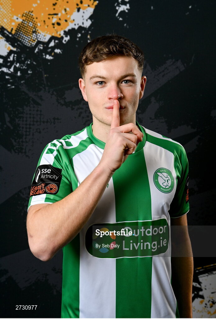 10 February 2024; Callum Thompson during a Bray Wanderers FC squad portraits session at the Carlisle Grounds in Bray, Wicklow. Photo by Seb Daly/Sportsfile
