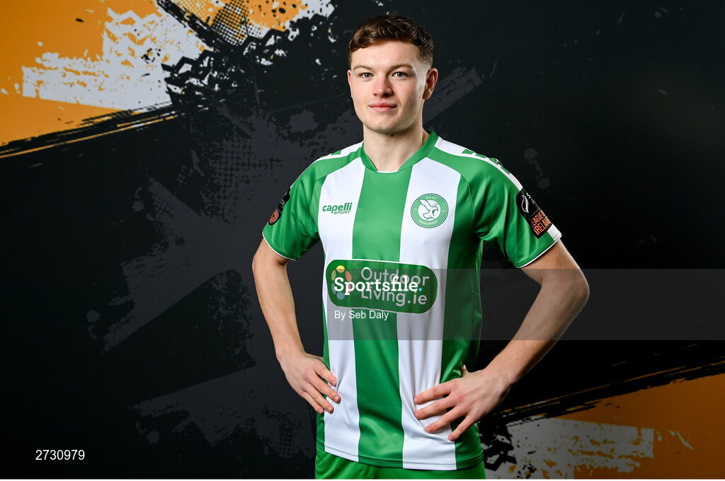 10 February 2024; Callum Thompson during a Bray Wanderers FC squad portraits session at the Carlisle Grounds in Bray, Wicklow. Photo by Seb Daly/Sportsfile