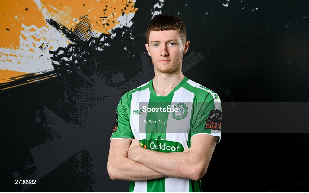 10 February 2024; Ben Feeney during a Bray Wanderers FC squad portraits session at the Carlisle Grounds in Bray, Wicklow. Photo by Seb Daly/Sportsfile