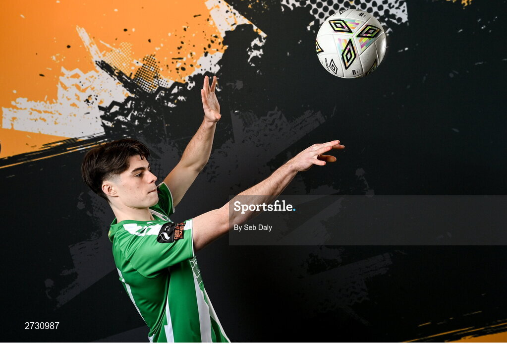 10 February 2024; Josh McGlone during a Bray Wanderers FC squad portraits session at the Carlisle Grounds in Bray, Wicklow. Photo by Seb Daly/Sportsfile