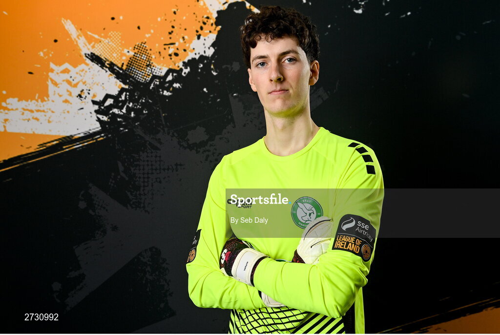 10 February 2024; Ben Clark during a Bray Wanderers FC squad portraits session at the Carlisle Grounds in Bray, Wicklow. Photo by Seb Daly/Sportsfile