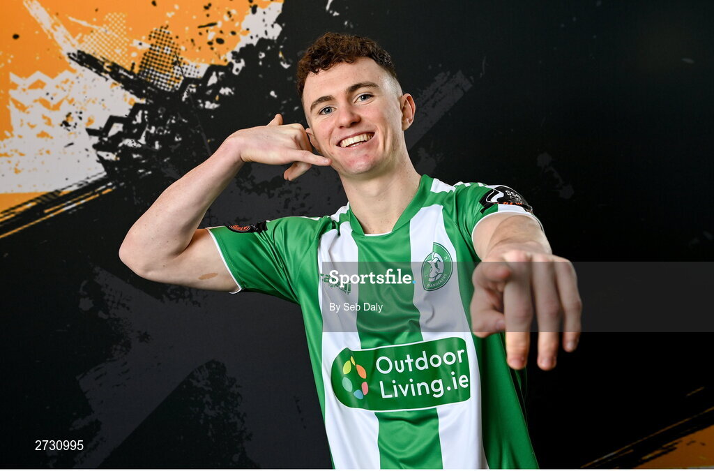 10 February 2024; Kieran Cruise during a Bray Wanderers FC squad portraits session at the Carlisle Grounds in Bray, Wicklow. Photo by Seb Daly/Sportsfile