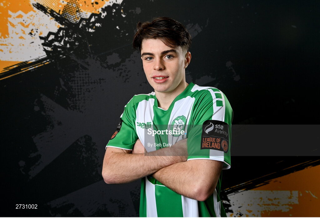10 February 2024; Josh McGlone during a Bray Wanderers FC squad portraits session at the Carlisle Grounds in Bray, Wicklow. Photo by Seb Daly/Sportsfile