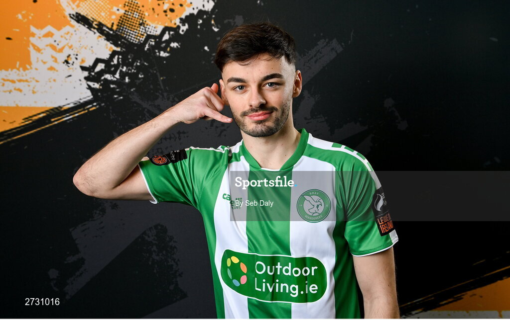 10 February 2024; Shane Griffin during a Bray Wanderers FC squad portraits session at the Carlisle Grounds in Bray, Wicklow. Photo by Seb Daly/Sportsfile