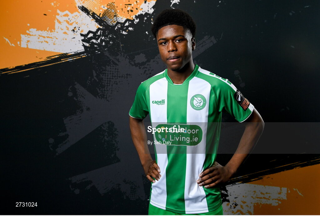 10 February 2024; Alain Kizenga during a Bray Wanderers FC squad portraits session at the Carlisle Grounds in Bray, Wicklow. Photo by Seb Daly/Sportsfile