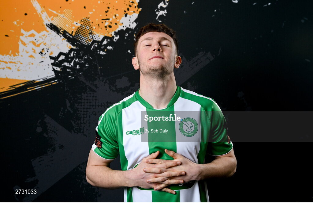 10 February 2024; Peter Grogan during a Bray Wanderers FC squad portraits session at the Carlisle Grounds in Bray, Wicklow. Photo by Seb Daly/Sportsfile