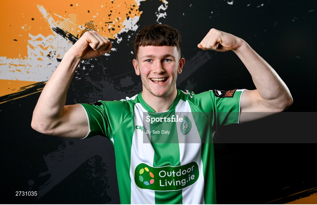 10 February 2024; Peter Grogan during a Bray Wanderers FC squad portraits session at the Carlisle Grounds in Bray, Wicklow. Photo by Seb Daly/Sportsfile