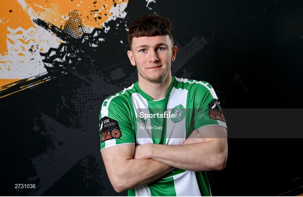 10 February 2024; Peter Grogan during a Bray Wanderers FC squad portraits session at the Carlisle Grounds in Bray, Wicklow. Photo by Seb Daly/Sportsfile