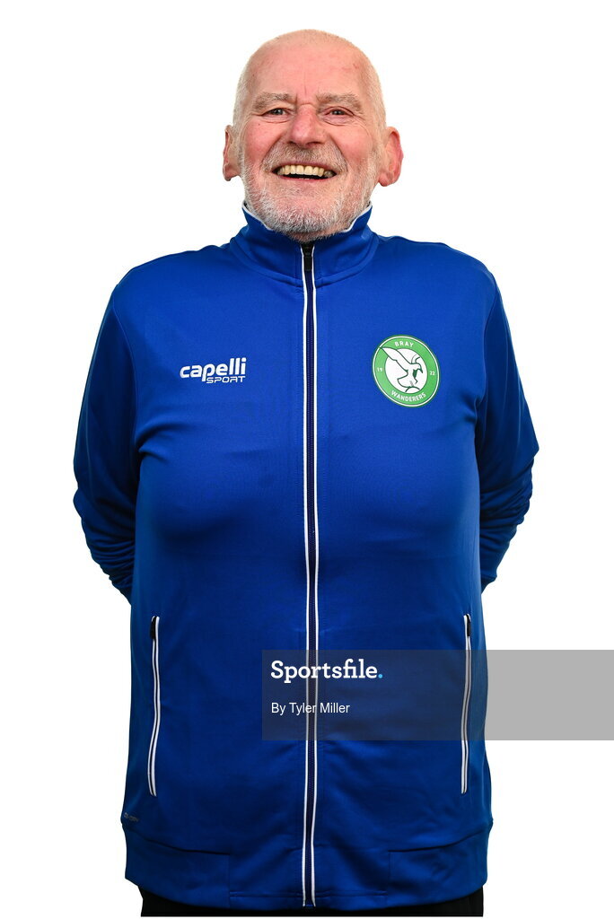 10 February 2024; Head kitman Joseph Walsh poses for a portrait during a Bray Wanderers FC squad portraits session at Carlisle Grounds in Bray, Wicklow. Photo by Tyler Miller/Sportsfile