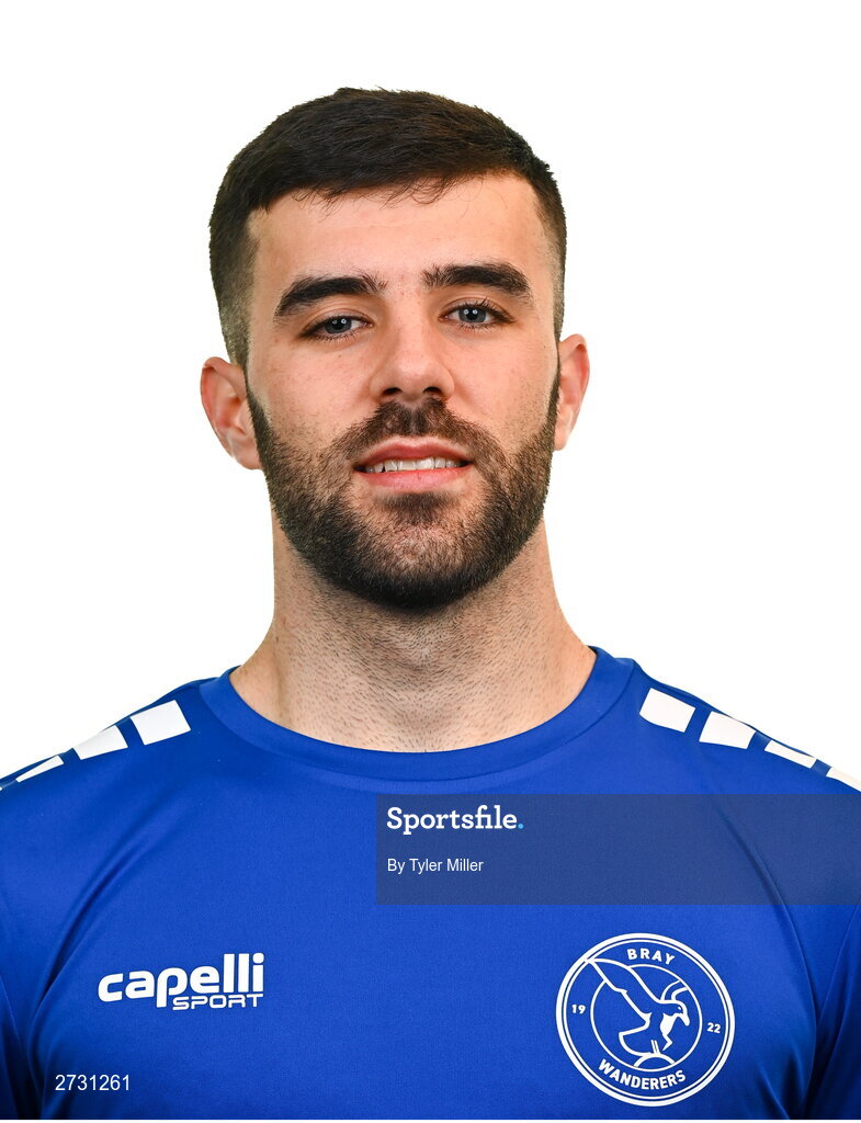 10 February 2024; Guillermo Almirall poses for a portrait during a Bray Wanderers FC squad portraits session at Carlisle Grounds in Bray, Wicklow. Photo by Tyler Miller/Sportsfile
