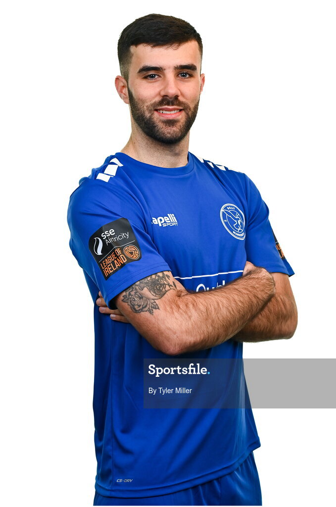 10 February 2024; Guillermo Almirall poses for a portrait during a Bray Wanderers FC squad portraits session at Carlisle Grounds in Bray, Wicklow. Photo by Tyler Miller/Sportsfile