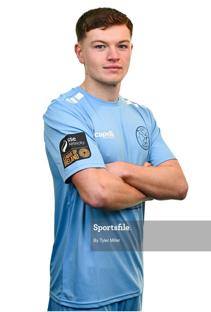 10 February 2024; Callum Thompson poses for a portrait during a Bray Wanderers FC squad portraits session at Carlisle Grounds in Bray, Wicklow. Photo by Tyler Miller/Sportsfile