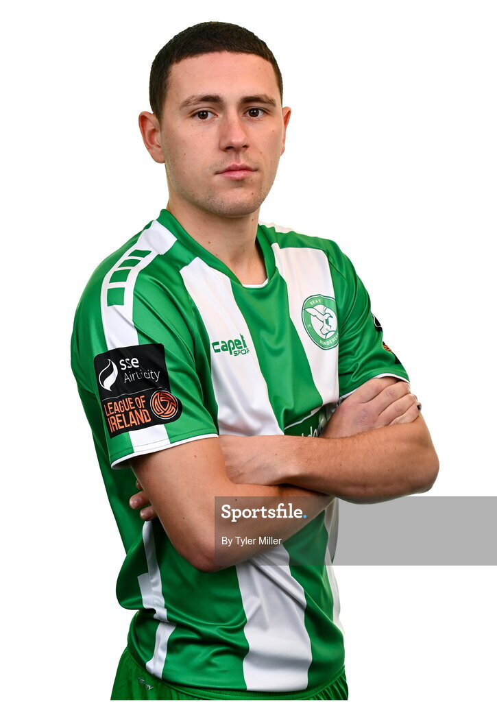 10 February 2024; Max Murphy poses for a portrait during a Bray Wanderers FC squad portraits session at Carlisle Grounds in Bray, Wicklow. Photo by Tyler Miller/Sportsfile