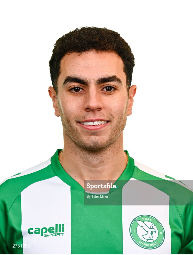 10 February 2024; Evan Osam poses for a portrait during a Bray Wanderers FC squad portraits session at Carlisle Grounds in Bray, Wicklow. Photo by Tyler Miller/Sportsfile