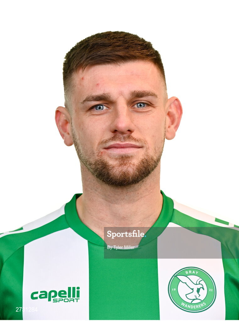 10 February 2024; Kilian Cantwell poses for a portrait during a Bray Wanderers FC squad portraits session at Carlisle Grounds in Bray, Wicklow. Photo by Tyler Miller/Sportsfile